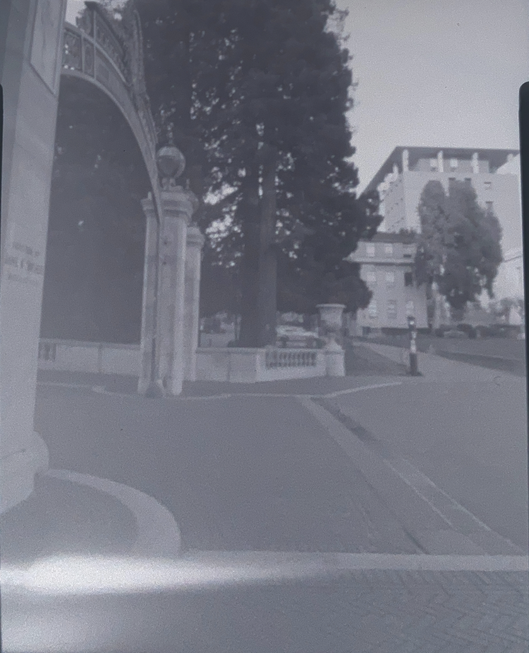 pinhole photo sather gate berkeley